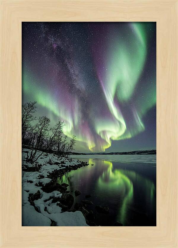 Northern Lights Over Tornetrask Lake