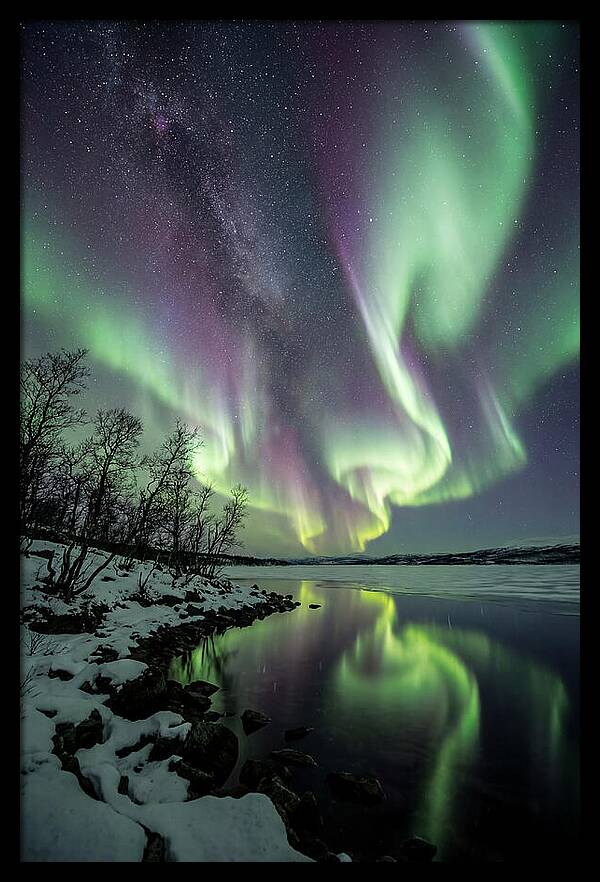 Northern Lights Over Tornetrask Lake