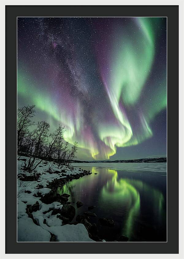 Northern Lights Over Tornetrask Lake