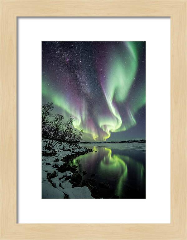 Northern Lights Over Tornetrask Lake