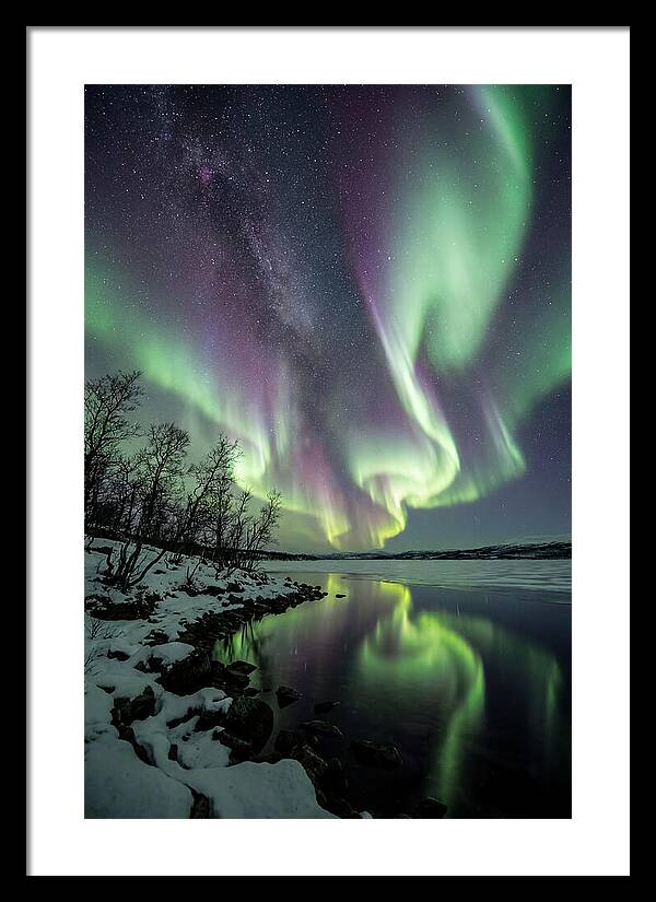 Northern Lights Over Tornetrask Lake