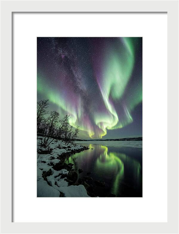 Northern Lights Over Tornetrask Lake