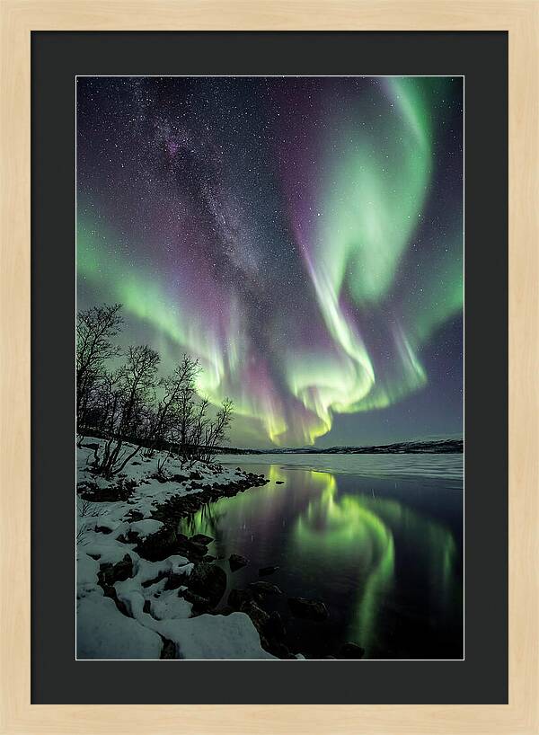 Northern Lights Over Tornetrask Lake