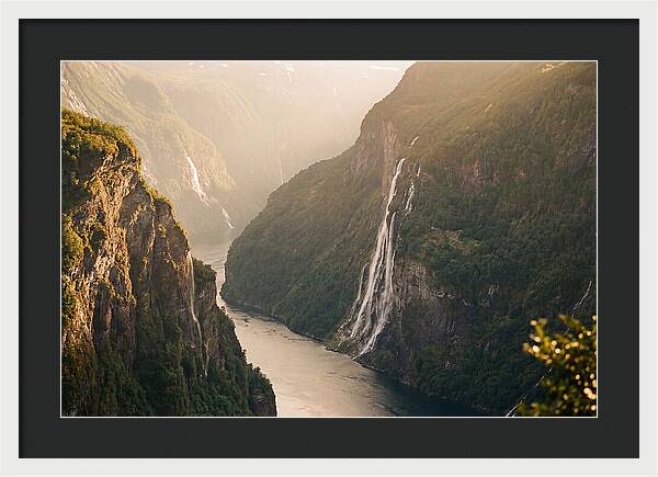 Norwegian Fjord Waterfall Serenity