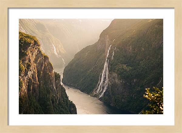 Norwegian Fjord Waterfall Serenity
