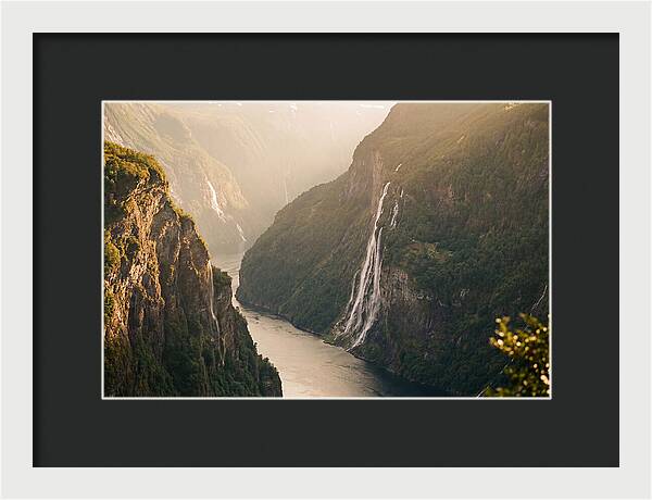 Norwegian Fjord Waterfall Serenity