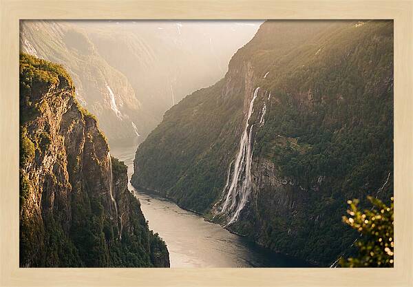 Norwegian Fjord Waterfall Serenity
