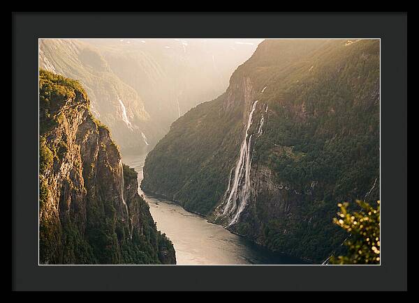 Norwegian Fjord Waterfall Serenity