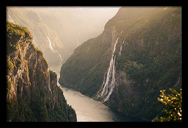 Norwegian Fjord Waterfall Serenity