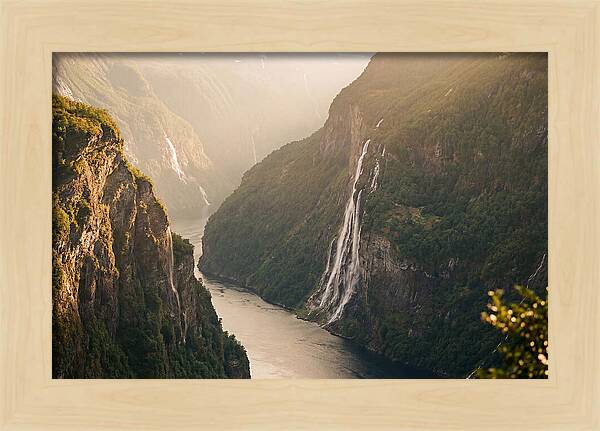 Norwegian Fjord Waterfall Serenity