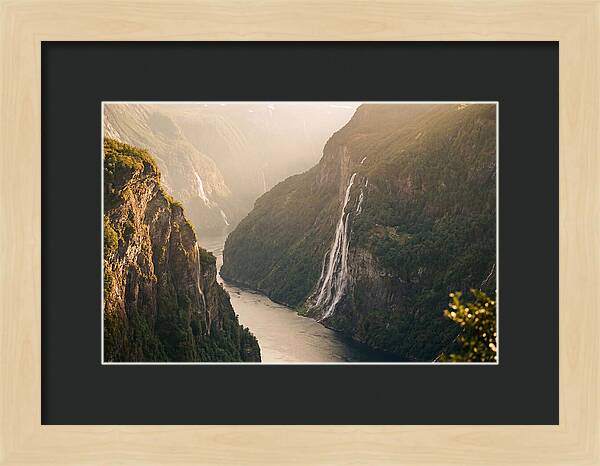 Norwegian Fjord Waterfall Serenity