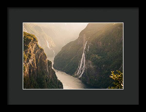 Norwegian Fjord Waterfall Serenity