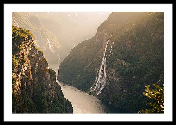 Norwegian Fjord Waterfall Serenity