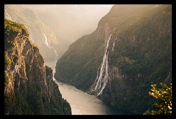 Norwegian Fjord Waterfall Serenity