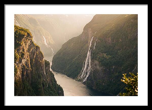 Norwegian Fjord Waterfall Serenity