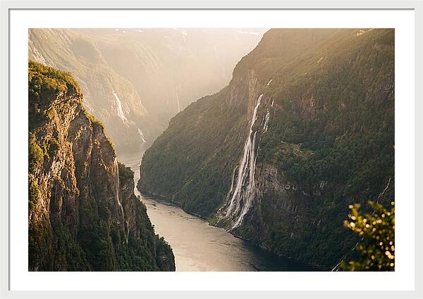 Norwegian Fjord Waterfall Serenity