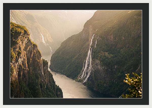 Norwegian Fjord Waterfall Serenity