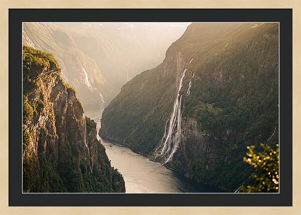Norwegian Fjord Waterfall Serenity