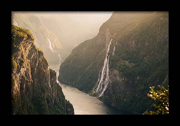 Norwegian Fjord Waterfall Serenity