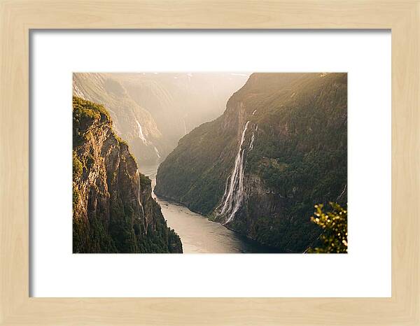 Norwegian Fjord Waterfall Serenity
