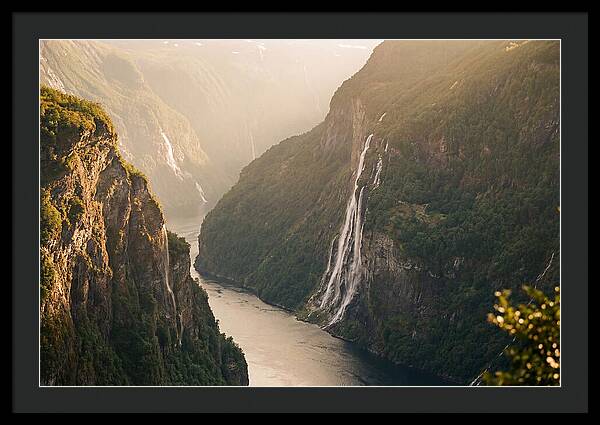 Norwegian Fjord Waterfall Serenity