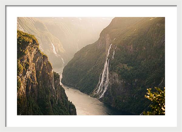 Norwegian Fjord Waterfall Serenity