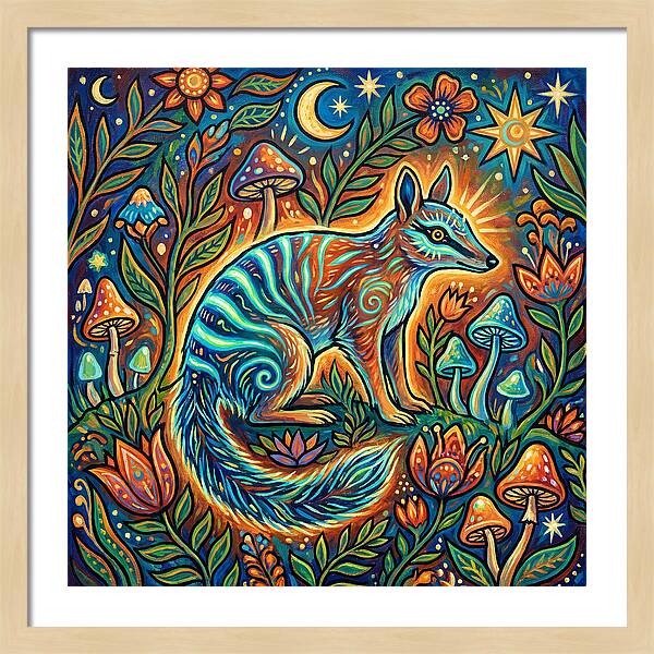 Numbat In A Vibrant Garden