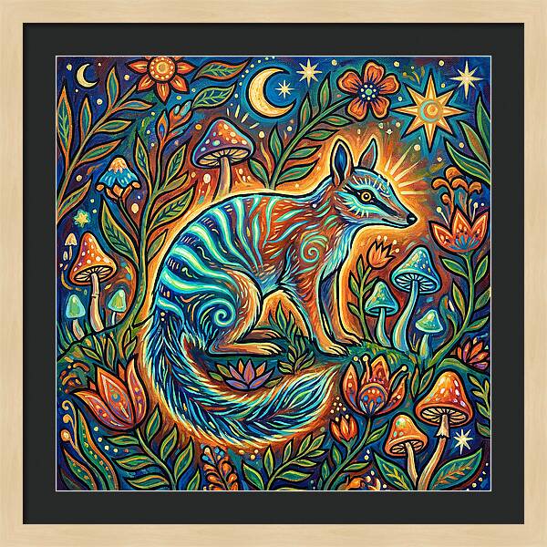 Numbat In A Vibrant Garden