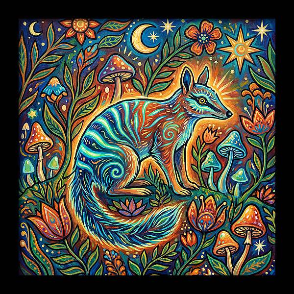 Numbat In A Vibrant Garden