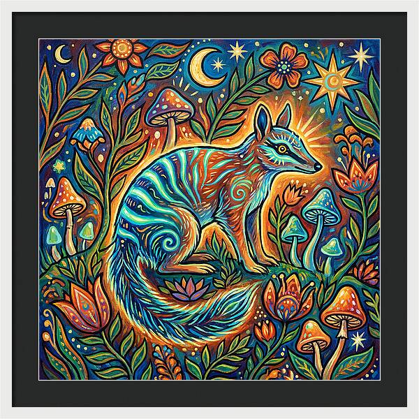 Numbat In A Vibrant Garden