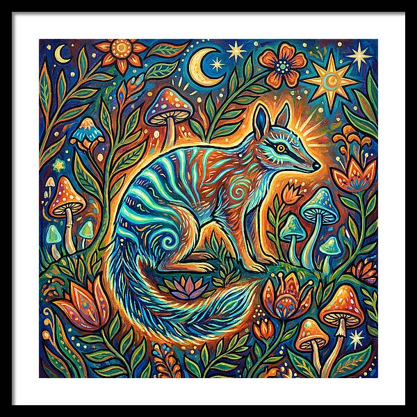 Numbat In A Vibrant Garden