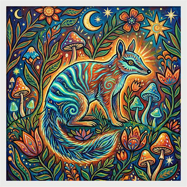 Numbat In A Vibrant Garden