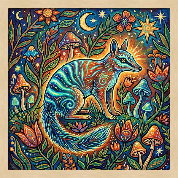 Numbat In A Vibrant Garden