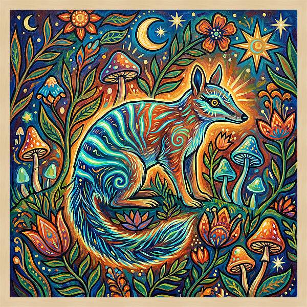 Numbat In A Vibrant Garden