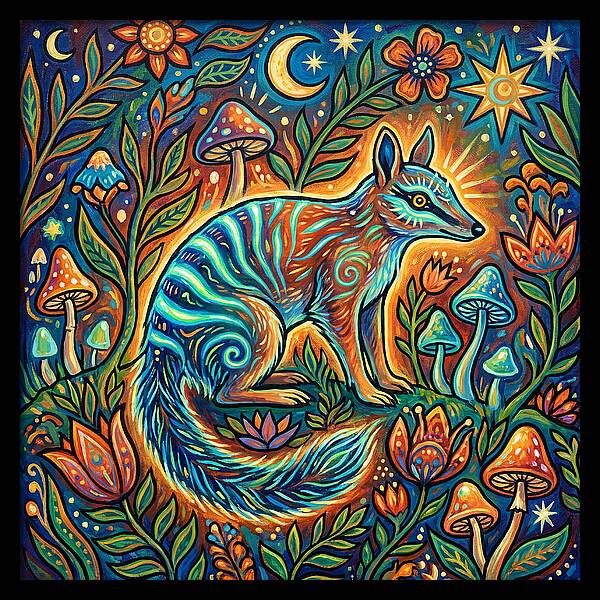Numbat In A Vibrant Garden