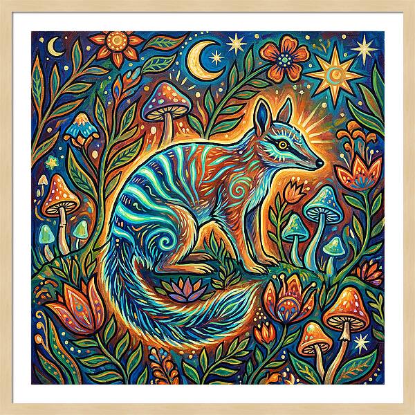 Numbat In A Vibrant Garden