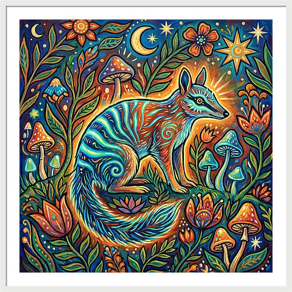 Numbat In A Vibrant Garden