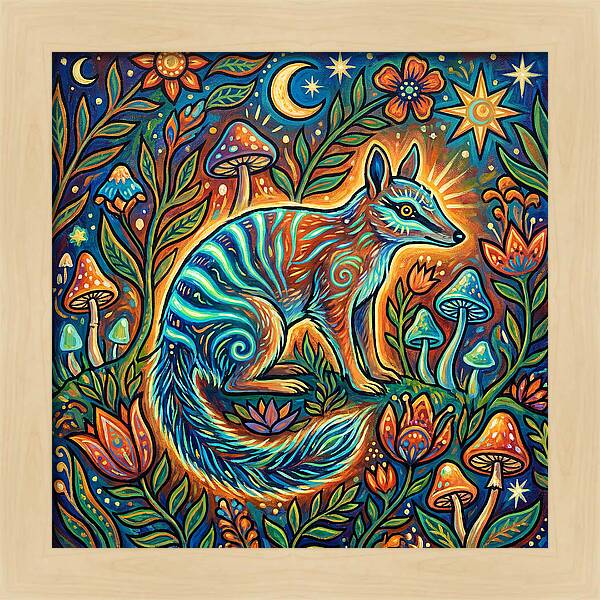 Numbat In A Vibrant Garden