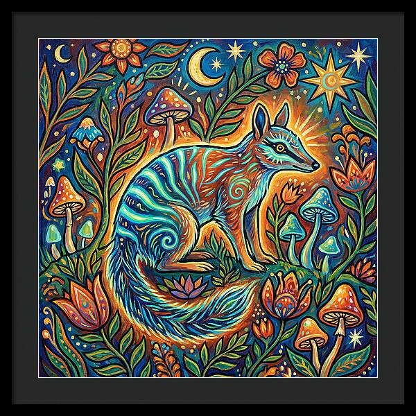 Numbat In A Vibrant Garden