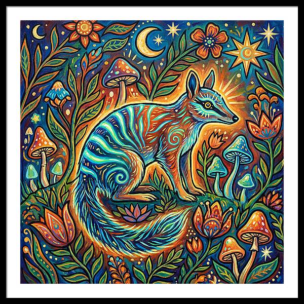 Numbat In A Vibrant Garden