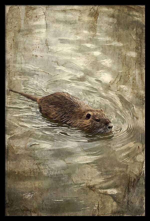 Nutria Swimming Gracefully