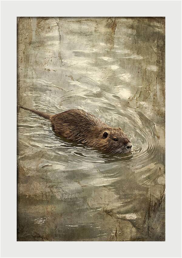 Nutria Swimming Gracefully