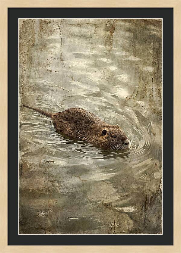 Nutria Swimming Gracefully