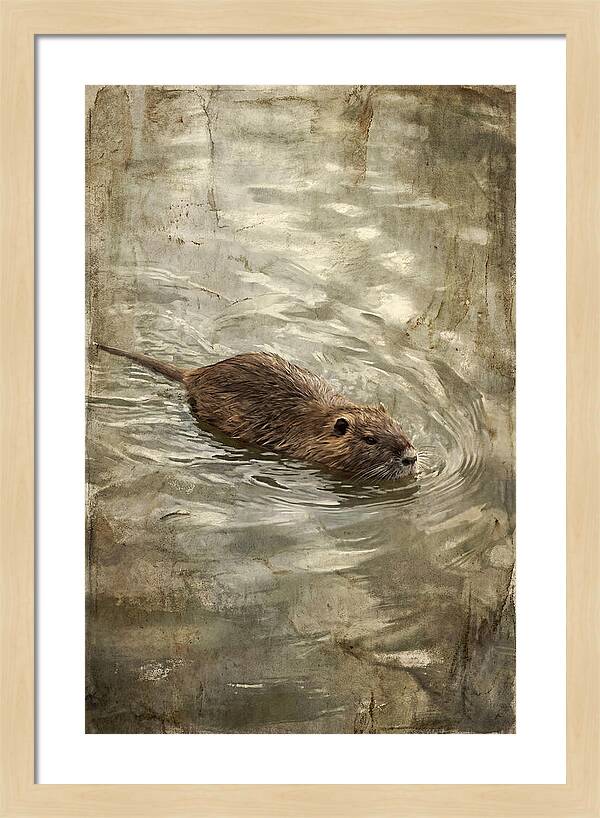 Nutria Swimming Gracefully