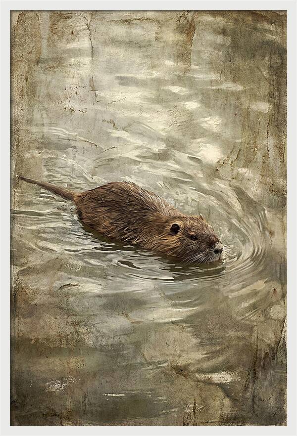 Nutria Swimming Gracefully