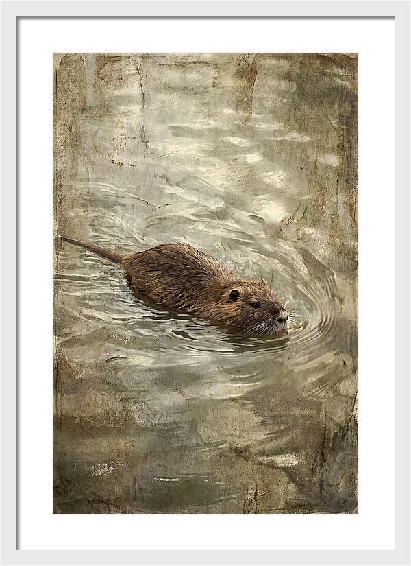 Nutria Swimming Gracefully
