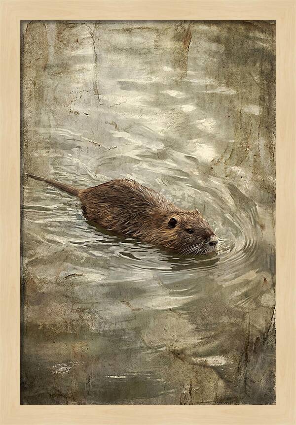 Nutria Swimming Gracefully