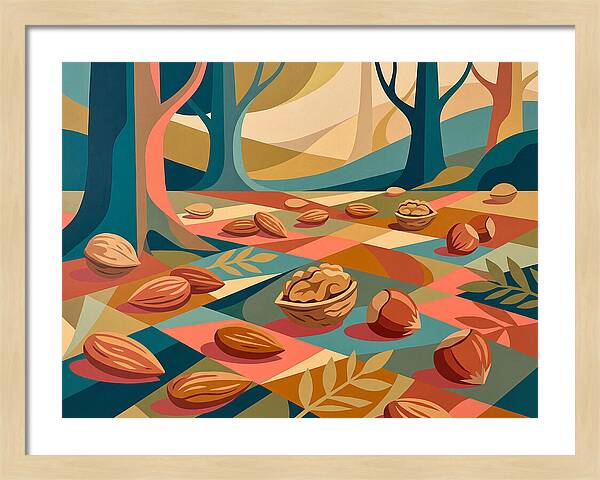 Nuts In A Colorful Landscape