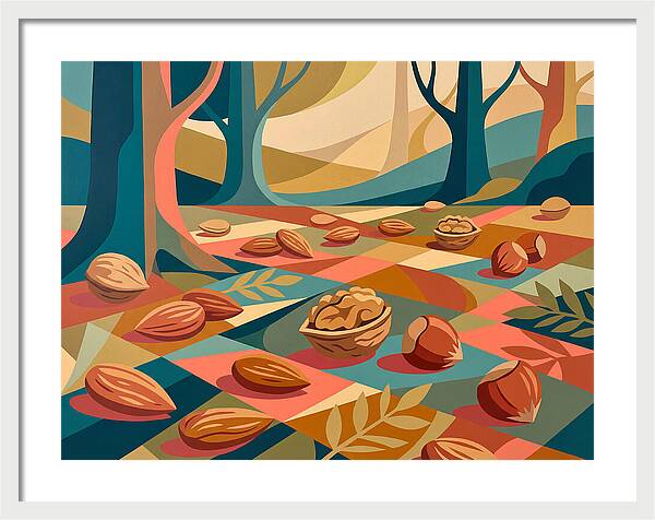Nuts In A Colorful Landscape