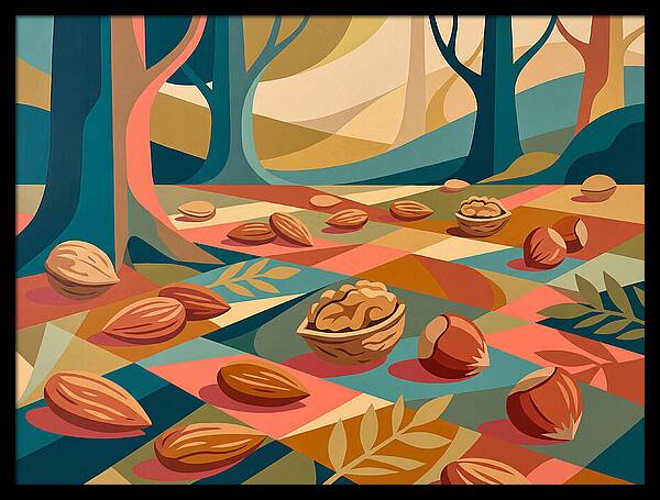 Nuts In A Colorful Landscape